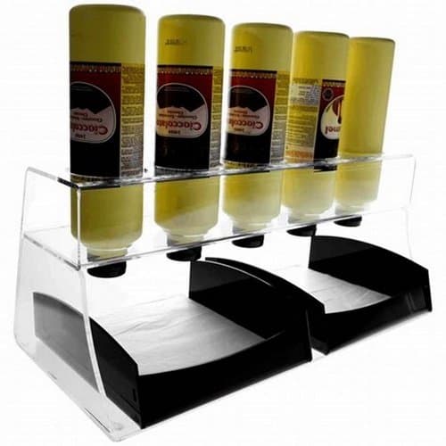 Подставка для бутылок соуса из прозрачного оргстекла (арт.  ПР010)